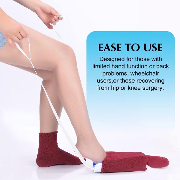 CAidRE Sock Aid - Sock Aide Device for Seniors, Disabled, Pregnant, Diabetics - Sock Helper Device No Bending - Image 2