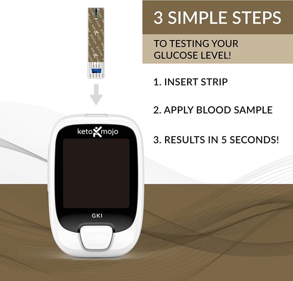 KETO-MOJO Test Strip Combo Pack for Use ONLY with The New GK+ Meter | 60 Blood Glucose + 60 Blood Ketone (120ct) - Image 6
