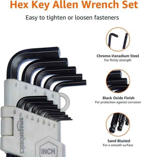 Amazon Basics Hex Key Allen Wrench 26 Set with Ball End - Image 4