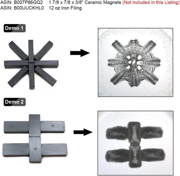12 oz Fine Iron Filings Magnetic Iron Powder for Magnet Education and School Projects - Discover The World Of Magnetics & See Magnetic Lines Of This Unseen Force & More (One Pack) - Image 5