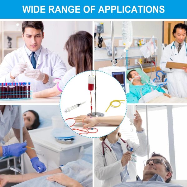 WELLiSH IV Practice Arm Infusion Model, Venipuncture Training Model Phlebotomy Practice Kit Injection Blood Drawing Model - Image 6