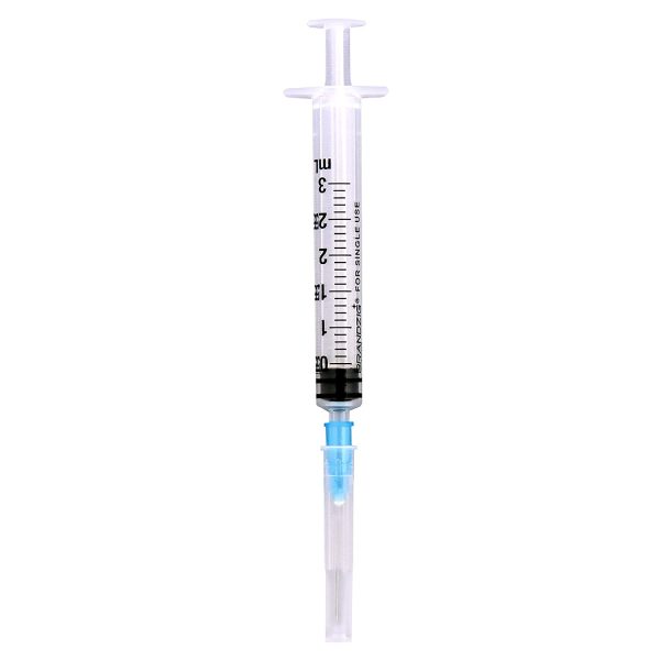 Brandzig 3ml Syringe with Needle - 23G, 1" Needle (100-Pack)… - Image 3