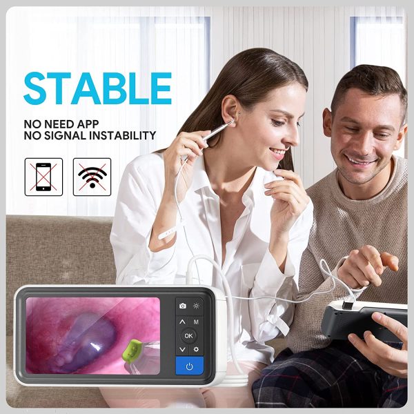 Digital Otoscope with 4.5 Inches Screen, Anykit 3.9mm Ear Camera with 6 LED Lights, 32GB Card, Ear Wax Removal Tool, Specula and 2500 mAh Rechargeable Battery, Supports Photo Snap and Video Recording - Image 2