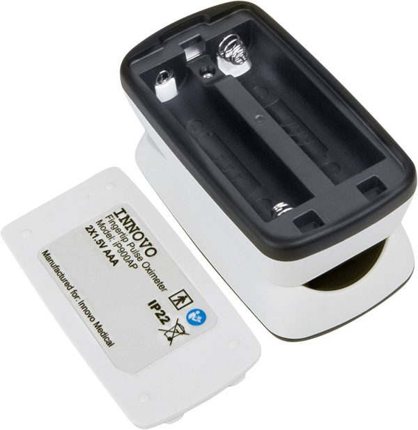 Innovo Deluxe iP900AP Fingertip Pulse Oximeter with Plethysmograph and Perfusion Index (Off-White with Black) - Image 5