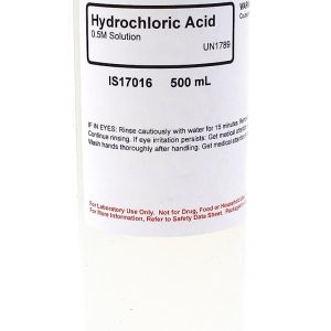 Hydrochloric Acid Solution, 0.5M, 500mL - The Curated Chemical Collection