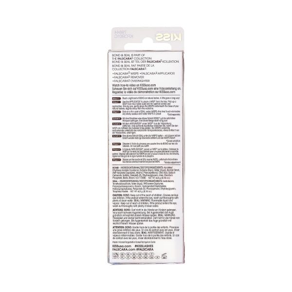 KISS Falscara DIY Eyelash Extension Bond & Seal Infused with Biotin & Vitamin E – Strong Gentle Comfortable Lash Adhesive for All Day Wear For Use With Falscara Lash Wisps, Remover, and Applicator - Image 7