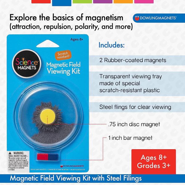 Dowling Magnets Magnetic Field Viewing Kit with Steel Filings - Image 4