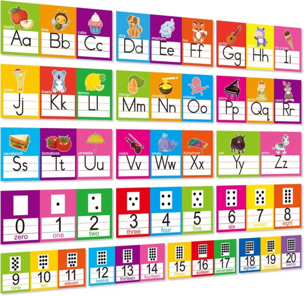 Alphabet Line Bulletin Board Set ABC Number 0-20 Wall Decorations for Pre-School Kindergarten Elementary Classroom Nursery Homeschool