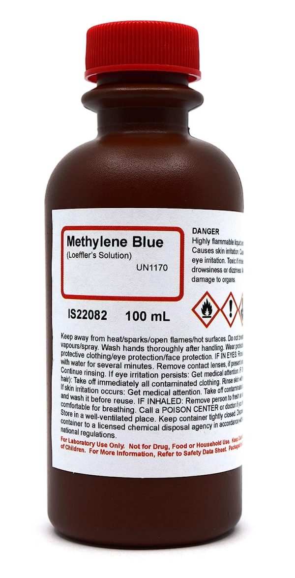 Methylene Blue (Loeffler's) Solution, 100mL - The Curated Chemical Collection