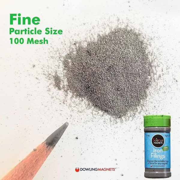 Dowling Magnets Iron Filings Variety Pack, 3 Jars (fine, Medium, coarse), 12 Ounces Each (731050) - Image 3