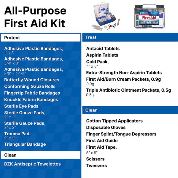 First Aid Only 260 Piece All-Purpose First Aid Kit, OSHA Compliant - Image 5