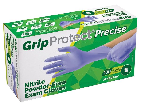 GripProtect Precise Nitrile Exam Gloves | 4 Mil | Chemo-Rated | (Small, 100)