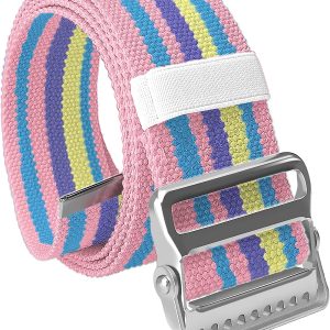 ASA TECHMED Gait Belts for Seniors, Belt to Lift Elderly Standing Assist Aid Quick Release Buckle for Caregivers, Nurses, Home Health Aides, Physical Therapists - 60" Pastel
