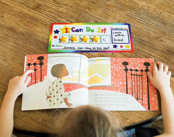 Kenson Kids “I Can Do It!” Token Board. Colorful Magnetic Rewards Chart with Positive-Reinforcement Stars and Customizable Goal Box. Great for Ages 3-10. Measures 5-Inches by 11-Inches - Image 5
