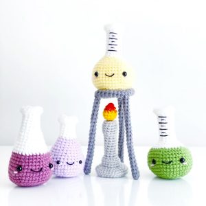 18 Crochet Chemistry Patterns! EBOOK PDF! Amigurumi Crochet Patterns Beginner Easy Simple Basic Yarn Chemistry Science Nerd Geek Book Bundle