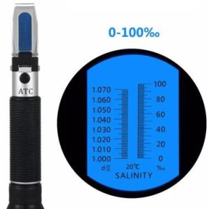 Real Instruments 0-100% Salinity Hand Refractometer Hydrometer For Aquarium Salinity Checker Manual Laboratory Refractometer