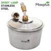Max Plus | SPIRIT LAMP | Standard | Stainless Steel | High Gloss Finish | Laboratory Bunsen Burner
