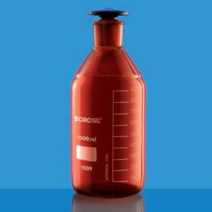 Borosil 1509017 BOTTLES REAGENT STPR AMBER 125 ML