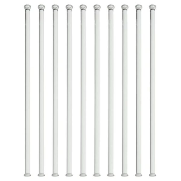 10PK Glass Stirring Rods, 11.8" - Dual Button Ends, 6mm Diameter - Excellent for Laboratory or Home Use - Borosilicate 3.3 Glass - Eisco Labs