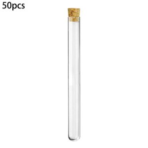 50Pcs 3ML Plastic Centrifuge Tubes Set 12 x 60 mm Laboratory Test Tubes with Protective Cap for Ideal for Lab School