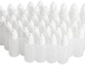 HOMEOTRADE 30 ML Plastic Squeezable Liquid Bottle Dropper with Cap (Pack of 50, White, Plastic) Laboratory Dropper Bottle  (Plastic 30 ml Pack of50)