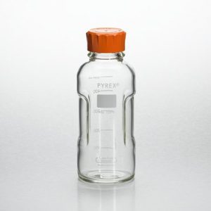 Pyrex 1399-500CN-M Slim line Media Bottle Easy Pour Corning 500ML Ca, Glass (Pack of 4)