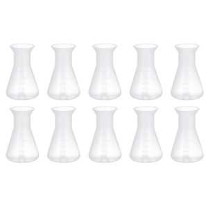 10pcs Professional Erlenmeyer Flask Laboratory Conical Flask Laboratory Supply