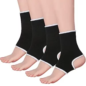 Prasacco 2 Pair Compression Kid Ankle Brace, Elastic Ankle Support Knitted Ankle Sleeve Sock Support Breathable Ankle Braces for Jogging Running Walking Fitness