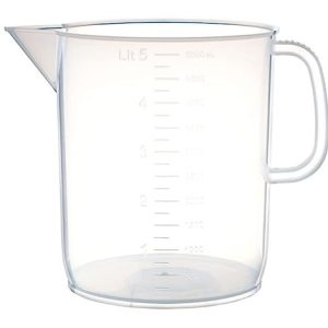 United Scientific 81105 Polypropylene Short Form Pitchers, 5000ml Capacity