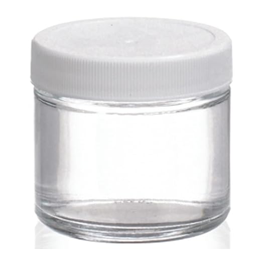 Wheaton W216903 Clear Glass 2oz Straight Sided Jar, with 53-400 White Polypropylene Poly-Vinyl Lined Screw Cap (Case of 24)
