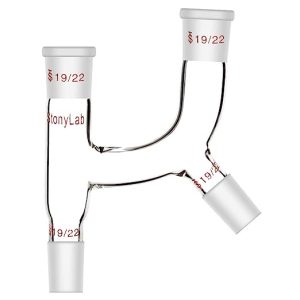 StonyLab 4 Way Claisen Distillation Adapter with 19/22 Joints Connecting Adapter Lab Supply, SL-L2L5M1R3
