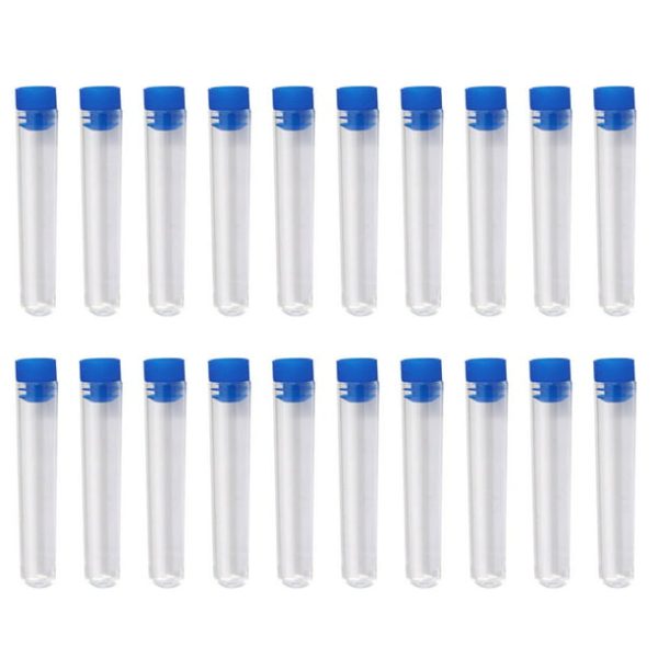 20 Pcs Lab Hard Plastic Test Tube Laboratory Supplie for Scientific Laboratory
