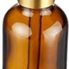 HOMEOTRADE 50ML AMBER COLOR PACK OF 4 PCS GLASS DROPPER WITH GOLDEN BLACK PIPPET DROPPER Laboratory Dropper Bottle  (Glass 50 ml Pack of4)