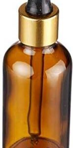 HOMEOTRADE 50ML AMBER COLOR PACK OF 4 PCS GLASS DROPPER WITH GOLDEN BLACK PIPPET DROPPER Laboratory Dropper Bottle  (Glass 50 ml Pack of4)