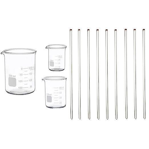 20 Pack Sterile Plastic Petri Dishes with 12 Pack Glass Stir Sticks Lab  Stirring Rod 12