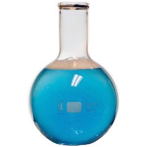 1000ml Boiling Flask, 3.3 Boro. Glass, Flat Bottom, Karter Scientific 250C4 (Single)