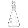 stonylab Glass 24/40 Erlenmeyer Flask with Stopper, 250 ml Borosilicate Glass Heavy Wall Flask with 24/40 Standard Taper Outer Joint and Glass Stopper