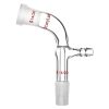 StonyLab Glass Vacuum Take Off Adapter, 105 Degree Bent, Short Stem with 14/20 Joints