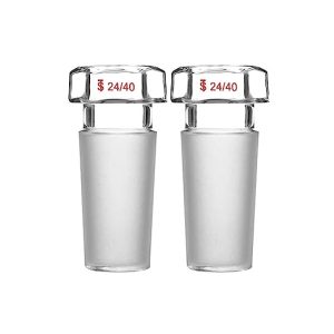 Starfa Lab Glass Hexagonal Head Glass Stopper for 24/40 Joint Glass (2 Packs)