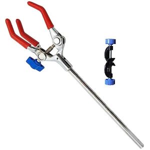 Lab Clamp 3 Prong Finger with Lab Stand Clamp Holder Boss Head