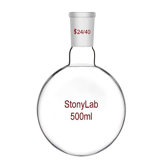 StonyLab Storage Bottles with GL45 Screw Cap, 1000 ml Amber Borosilicate Glass Graduated Round Storage Bottle for Lab Reagent Media Storage Bottles