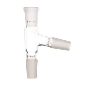 YMLAB Glassware 3 Way Distilling Adapter with Joints 24/40 Glass Distilling Head for Distillation Apparatus