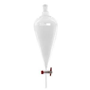 2000ml Separatory Glass Funnel PTFE Stopcock Large Pear Separating Funnel 24/40 Joint