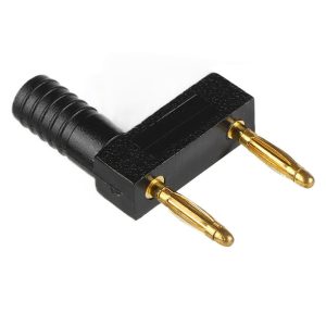 Banana Plug, Double Row Banana Plug Black High Reliability  For Home For Laboratories For Factories