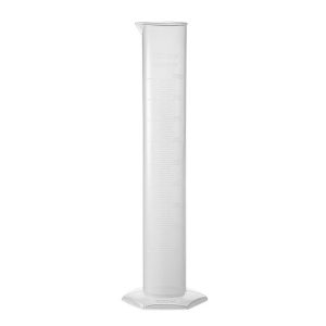 500ml Graduated Cylinder Laboratory Measurement Clear White Plastic Hex Base