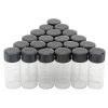 Kesell 50pcs Clear Glass Vials with Black Screw Caps, 5ml Portable Bottles Vials with Scale