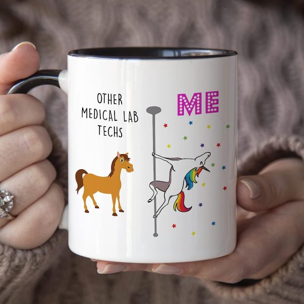 YouNique Designs Medical Lab Tech Mug for Men and Women, 11 Ounces, Lab Technician Cup, Laboratory Coffee Mug for Lab Week, Funny Laboratory Cup, Laboratory Technician Mug (Black Handle) - Image 3