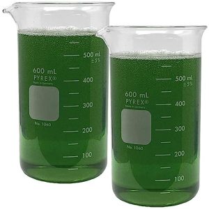 PYREX 1060-600, 600ml Tall Form Berzelius Beaker, Single Scale, Graduated (Pack of 2)