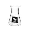 Drink Periodically Laboratory Erlenmeyer Flask Shot Glasses, Clear Glass-Rum 2.75oz each