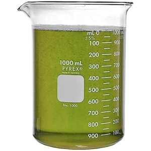 Pyrex Glass Griffin Beaker, Low Form, Measuring, 1,000 mL